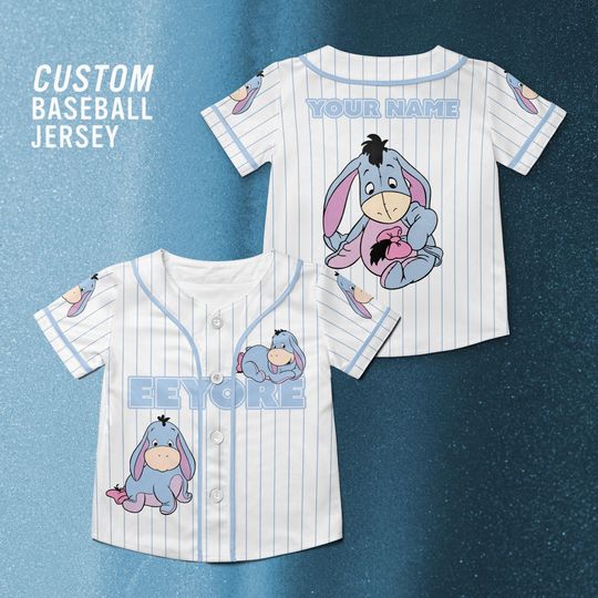 Discover Disney Eeyore Customized Baseball Jersey, Disney Winnie the Pooh Cartoon, Winnie the Pooh Shirt, Piglet Tigger Eeyore Disney Trip Shirt