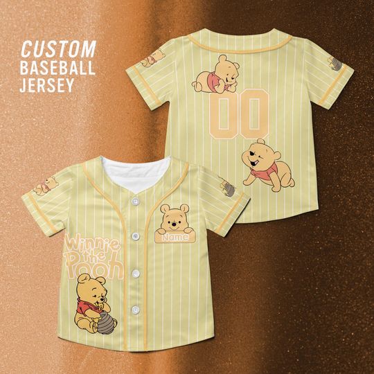 Discover Winnie the Pooh Honey Customized Baseball Jersey, Disney Winnie the Pooh Movie Shirt, Pooh bear Disney Trip Shirt
