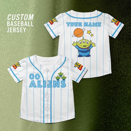 Discover Toy Story The Aliens Customized Baseball Jersey, Disney Toy Story Movie Shirt, Pizza Planet Toy Story Disney Trip Shirt.
