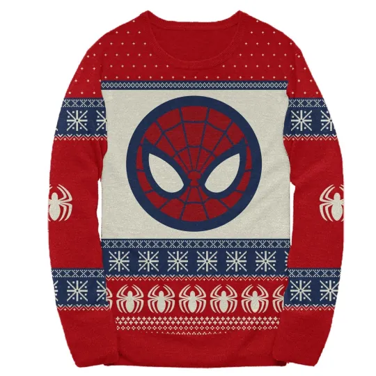 Discover Marvel Spider-Man Symbol Offcially Licesned Adult Holiday Ugly Christmas