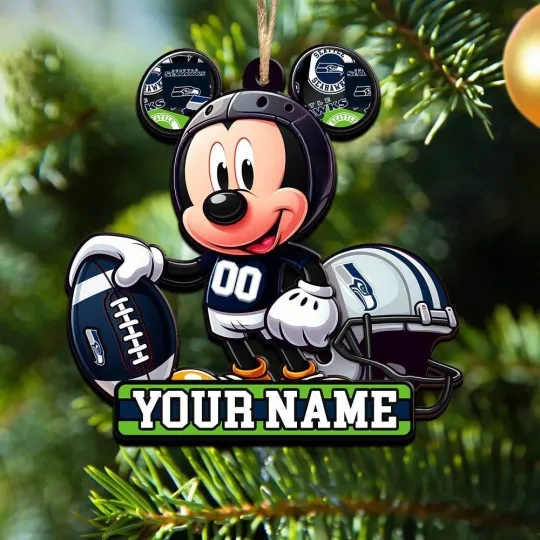 Discover Personalized Seattle Football Team Seahawks Christmas Ornament Gift Decor