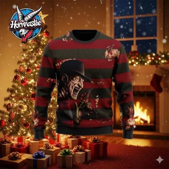 Freddy Krueger Ugly Christmas Sweater Amazing Gift Funny Ugly Sweater