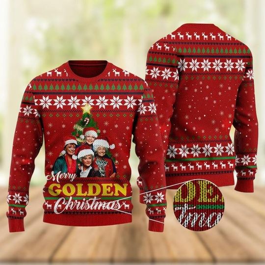 Stay Golden Christmas Ugly Sweater, 80s Movie Xmas Sweater, Stay Golden Holiday Sweater, The Stay Golden Shirt, Vacation Sweater For Women