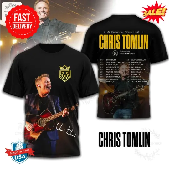Discover Chris Tomlin An Evening Of Worship 2025 3D T-Shirt, Gift For Fan