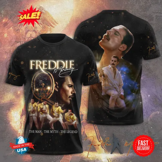Discover Freddie Mercury 3D Shirt, Gift For Fan