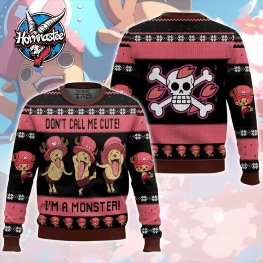 Discover Don’t Call Me Cute I’m A Monster Chopper 1 Piece Ugly Christmas Sweater