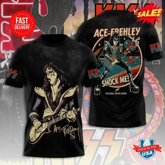 Discover Ace Frehley 1951- 2025 Best Guitarist 3D T SHIRT, Gift For Fan