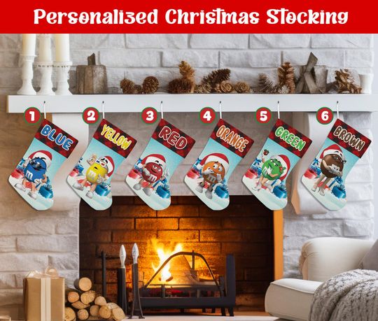 Discover Personalized Name Christmas Stockings, Custom Cartoon Christmas Stocking, Christmas Stocking, Home Decoration, Xmas Stocking, Christmas Gift
