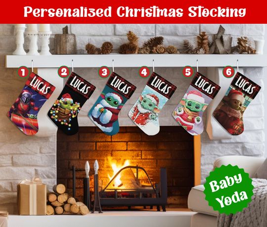 Discover Personalized Name Christmas Stockings, Custom Space Wars Stocking, Custom Christmas Stocking, Home Decoration, Xmas Stocking, Christmas Gift