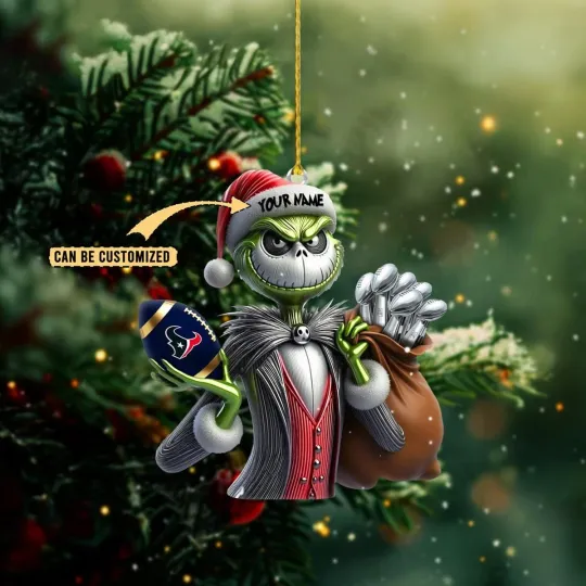 Discover Personalized Houston Football Team Texanss Christmas Ornament Gift Decor