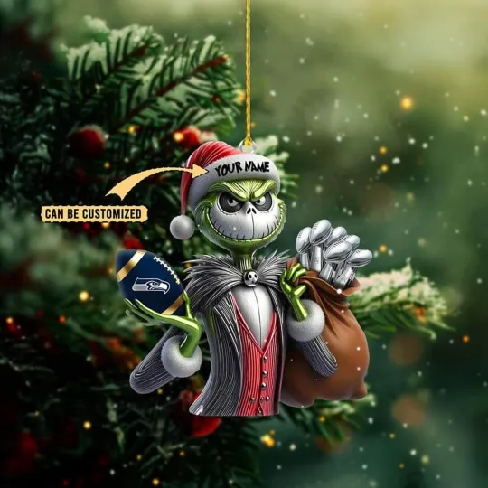 Discover Personalized Seattle Football Team Seahawkss Christmas Ornament Gift Decor