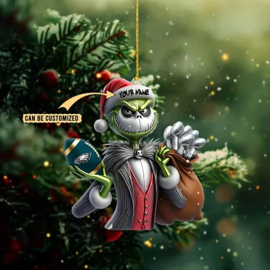 Discover Personalized Philadelphia Football Team Eagless Christmas Ornament Gift Decor