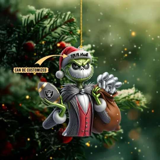 Discover Personalized Las Vegas Football Team Raiderss Christmas Ornament Gift Decor