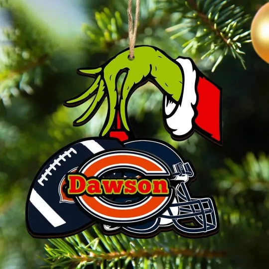 Discover Personalized Chicago Football Team Bearss Christmas Ornament Gift Decor