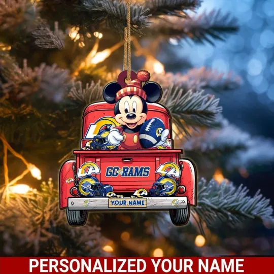 Discover Personalized Los Angeles Football Team Rams Christmas Ornament Gift Decor
