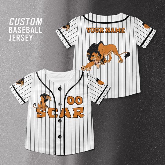 Discover Disney Scar The Lion King Custom Baseball Jersey, Disney Lion King Movie Shirt, Hakuna Matata Disney Trip Shirt.