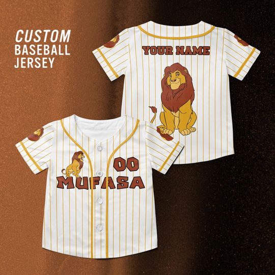 Discover Disney Mufasa The Lion King Custom Baseball Jersey, Disney Lion King Movie Shirt, Hakuna Matata Disney Trip Shirt.