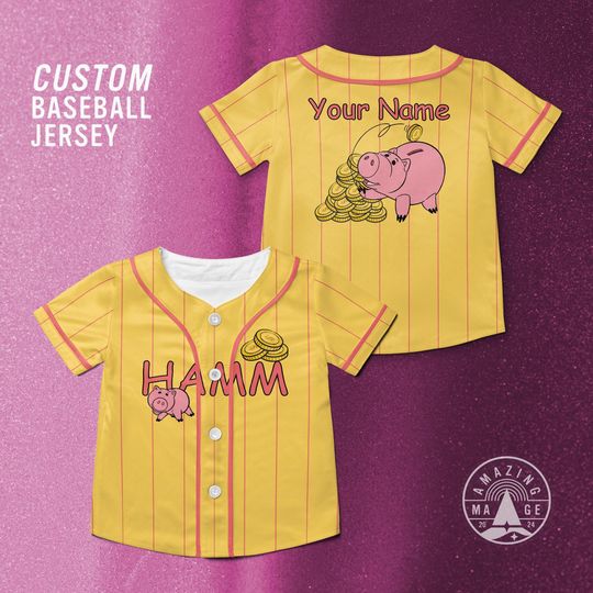 Discover Toy Story Hamm Customized Baseball Jersey, Disney Toy Story Movie Shirt, Hamm Toy Story Disney Trip Shirt.