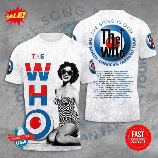 The Who Band Tee 3D All Over Print Rock Music T-Shirt Unisex Gift