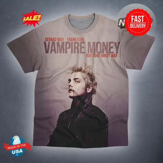 My Chemical Romance Merch Vampire Money 3D T-Shirt, Gift For Fan
