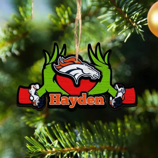 Discover Personalized Denver Football Team Broncoss Christmas Ornament Gift Decor