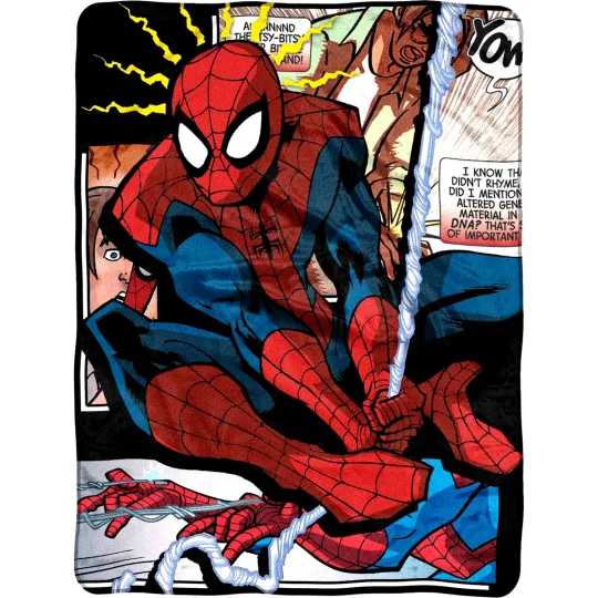 Discover Marvel Comics Spiderman Web Blanket Warm Soft Super Throw 46" x 60''