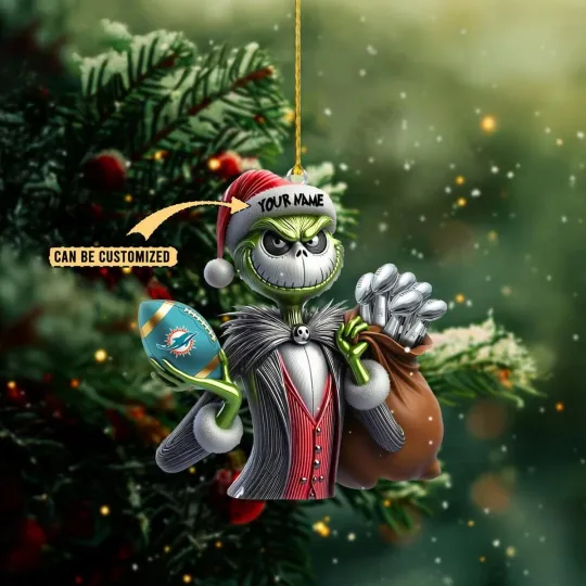 Discover Personalized Miami Football Team Dolphinss Christmas Ornament Gift Decor