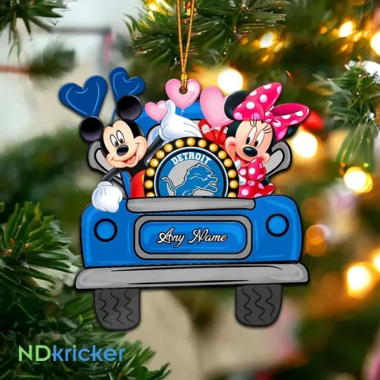 Discover Personalized Detroit Football Team Lions Christmas Ornament Gift Decor