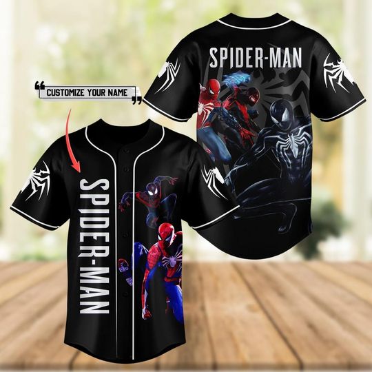 Discover Custom Spiderman Baseball Jersey, Spider Man Baseball Jersey, Superhero Shirt, Peter Parker Shirt, Disney Family Shirt, Disney Trip Gift