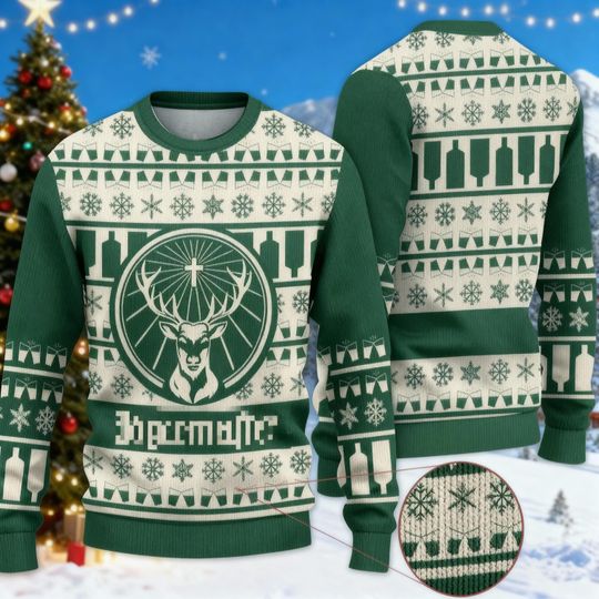 German Stag Deer Ugly Sweater, Herbal Liqueur Ugly Christmas Sweater, Funny Alcohol Gift For Party, Master Hunter Christmas Shirt