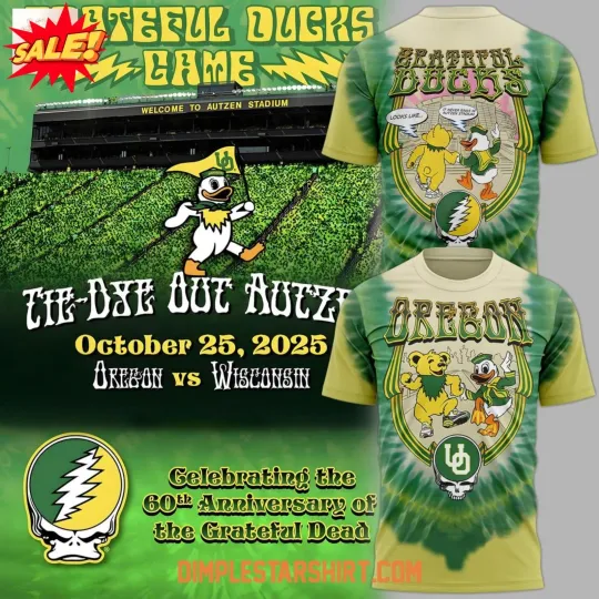 Discover Orengon Duck Celebrating Grateful D*ad 60th Anniversary 3D T Shirt Reprint