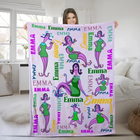 Discover Personalized Disney Monster Inc Blanket, Cartoon Customize Fleece Blanket