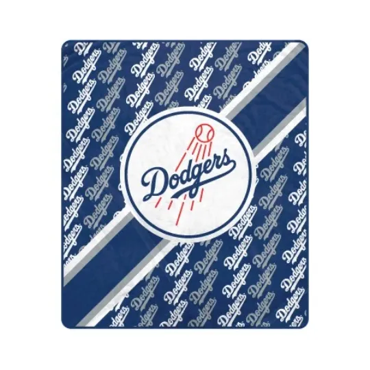 Discover Pegasus Los Angeles Dodgers 50" x 60" Diagonal Lined Wordmark Ultra Soft Blanket