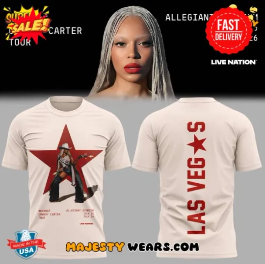 Discover “COWBOY CARTER” Tour Beyonce x Las Vegas Limited Edition 2025 3D T-Shirt, Gift For Fan
