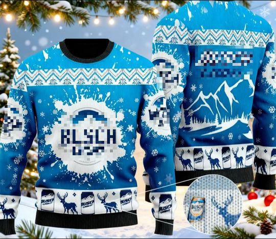 Wonderful Time Beer Ugly Christmas Sweater, Alcohol Sweatshirt, BL Beer Lovers Christmas Sweater, Christmas Gift for Holiday Crewneck