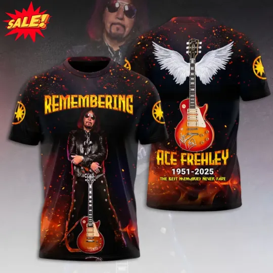 Discover KIS x Ace Frehley 3D Shirt Remembering, Gift For Fan