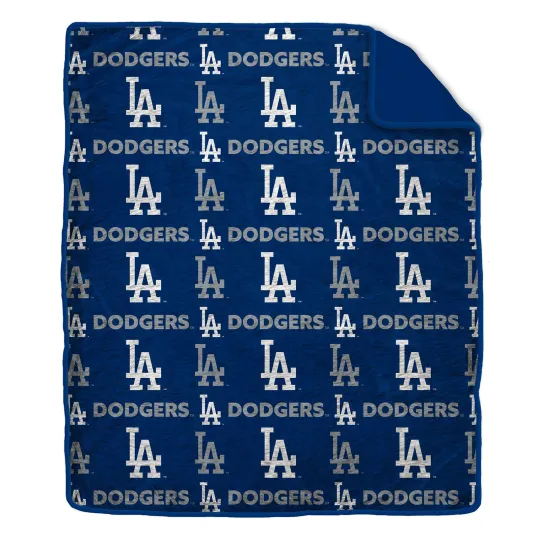 Pegasus Los Angeles Dodgers Tonal Wordmark 60" x 70" Faux Fur Blanket