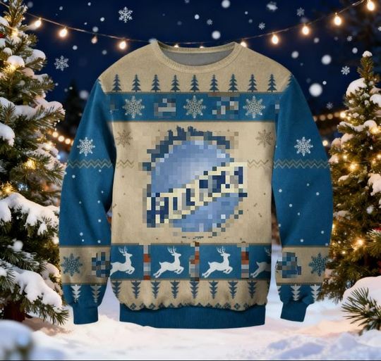 Christmas Ugly Sweater, Funny BM Beer Xmas Sweater, BM Beer Lovers Christmas Sweater, Alcohol Sweatshirt, Xmas Gift for Holiday Crewneck
