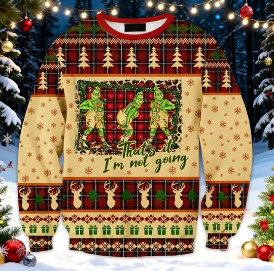 Discover Funny Green Monster Christmas Ugly Sweater, Xmas Sweatshirt, Family sweatshirt, Holiday Costume Pullover, Ugly Sweater, Funny Sweatshirt