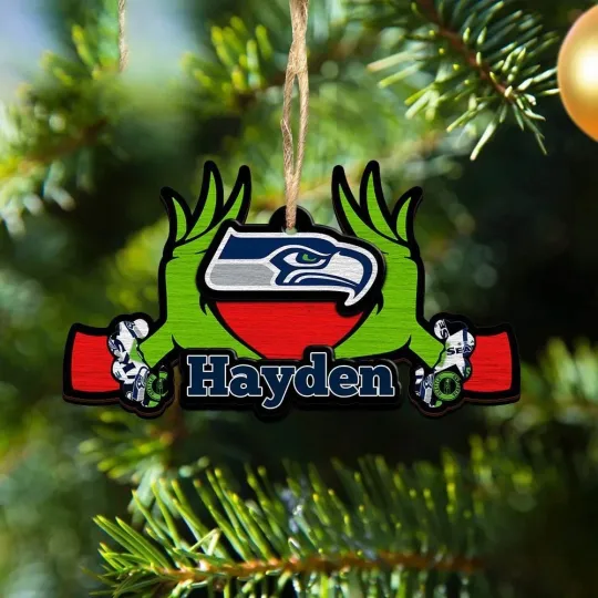Discover Personalized Seattle Football Team Seahawkss Christmas Ornament Gift Decor