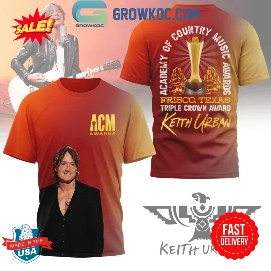 Discover Keith Urban Triple Crown Award 2025 3D T Shirt, Gift For Fan