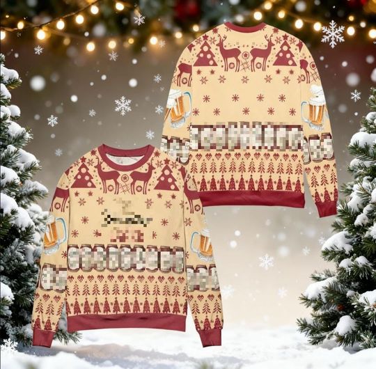 Discover Ugly Christmas Sweatshirt, Yue Lager Ugly Christmas Sweater, Christmas Party Wear, Christmas Sweater