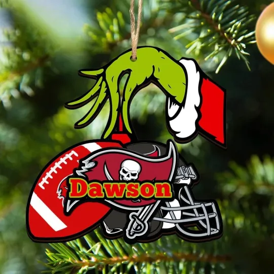 Discover Personalized Tampa Bay Football Team Buccaneerss Christmas Ornament Gift Decor