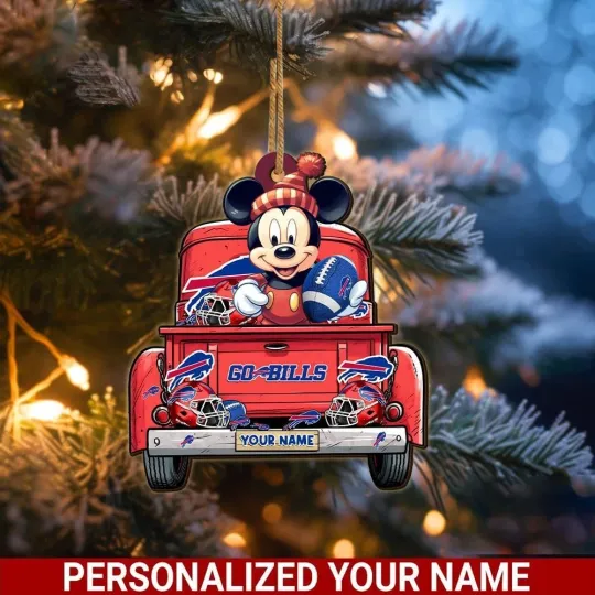 Personalized Buffalo Football Team Bills Christmas Ornament Gift Decor