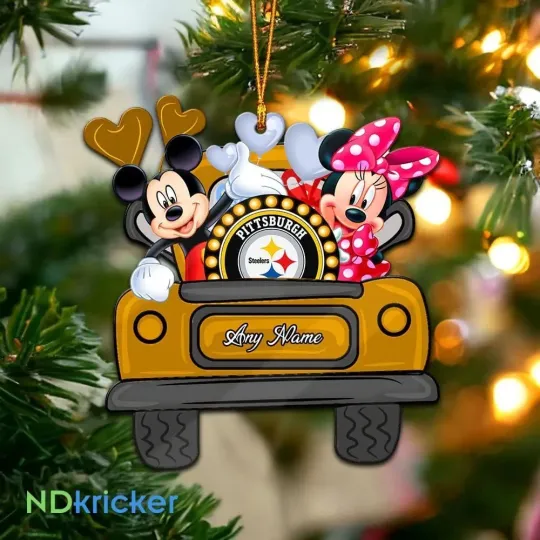 Discover Personalized Pittsburgh Football Team Steeler Christmas Ornament Gift Decor