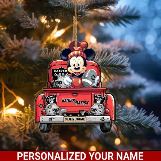 Personalized Las Vegas Football Team Raiders Christmas Ornament Gift Decor