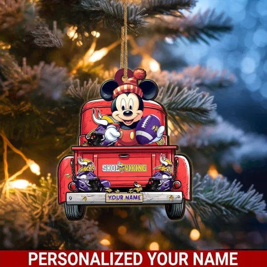 Discover Personalized Minnesota Football Team Vikings Christmas Ornament Gift Decor