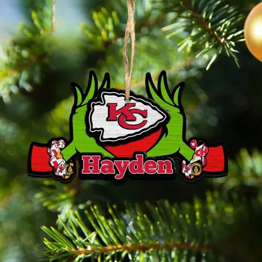 Discover Personalized Kansas City Football Team Chiefss Christmas Ornament Gift Decor