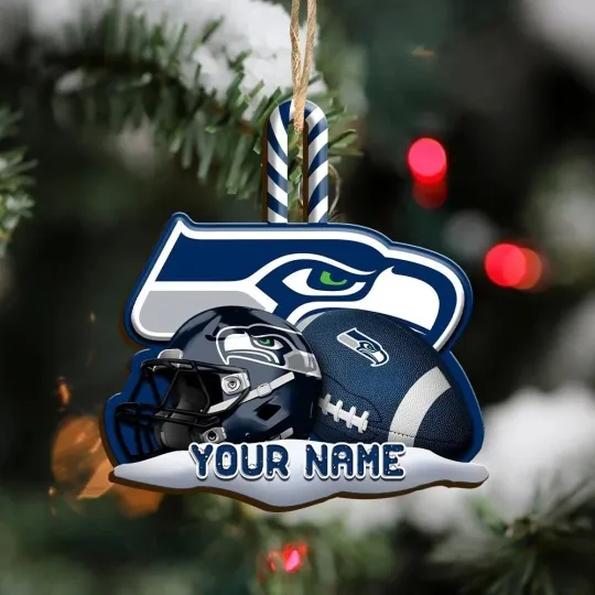Discover Personalized Seattle Football Team Seahawks Christmas Ornament Gift Decor