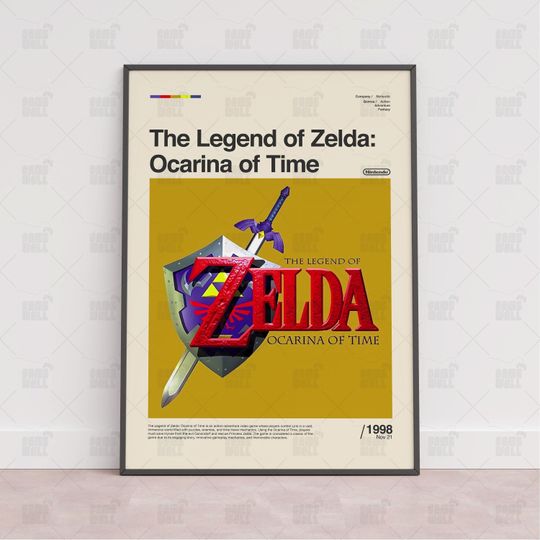 The Legend of Zelda Ocarina of Time Poster, Gaming Room Poster, Gaming Wall Poster, Gaming Print Poster, Game Gift, Video Games Poster